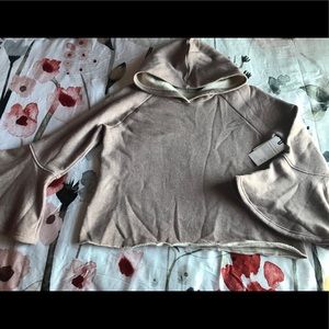 Melrose and Market cropped, bell sleeve hoodie